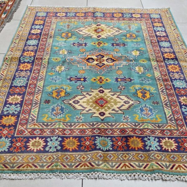 Afghan Kazak Carpet 200cm x 148cm Hand Knotted