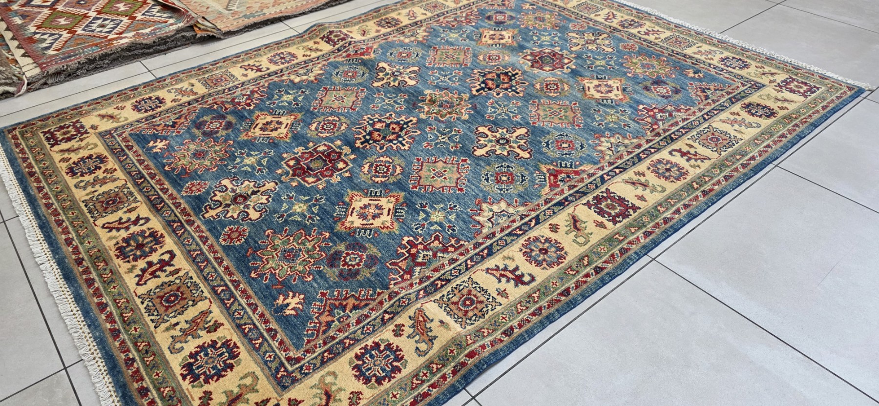 Afghan Kazak Carpet 240cm x 170cm Hand Knotted - Image 2