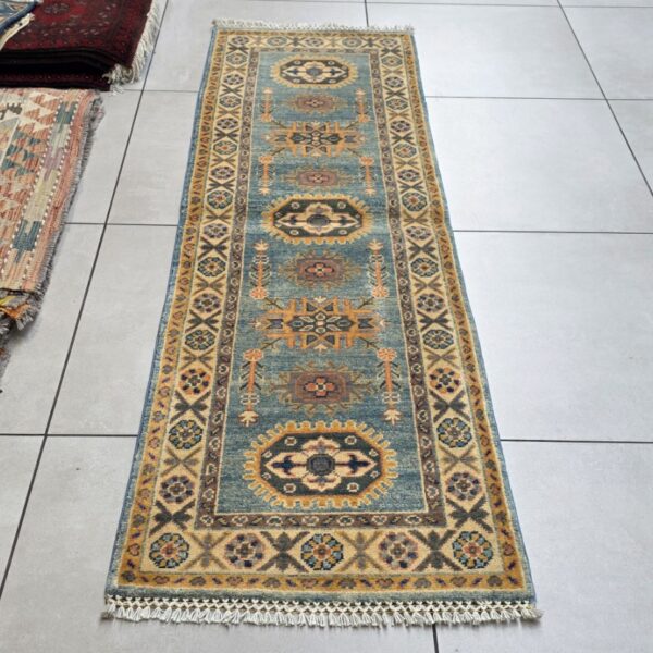 Afghan Kazak Carpet 189cm x 59cm Hand Knotted
