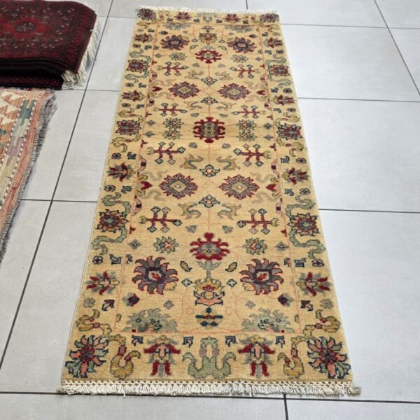 Afghan Kazak Carpet 185cm x 62cm Hand Knotted