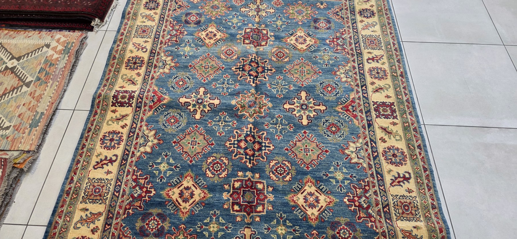 Afghan Kazak Carpet 240cm x 170cm Hand Knotted - Image 3