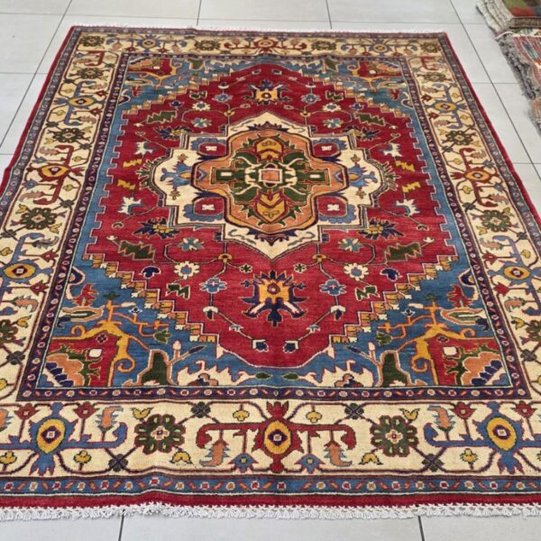 Afghan Kazak Carpet 240cm x 168cm Hand Knotted