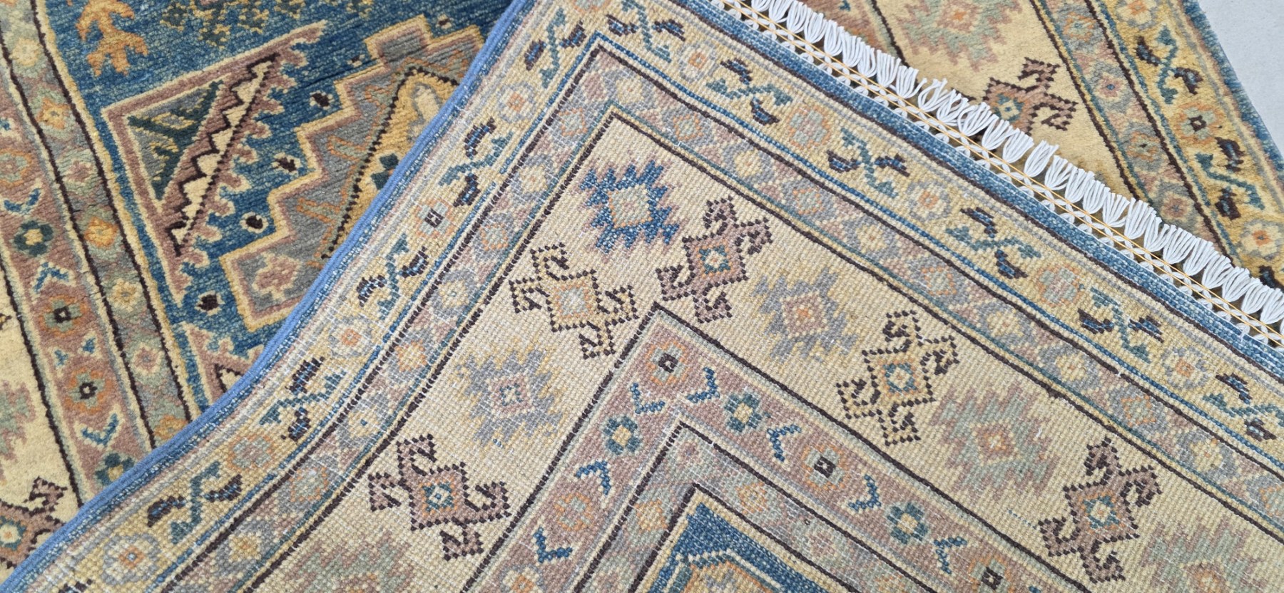 Afghan Kazak Carpet 375cm x 97cm Hand Knotted - Image 6