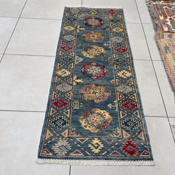 Afghan Kazak Carpet 181cm x 63cm Hand Knotted