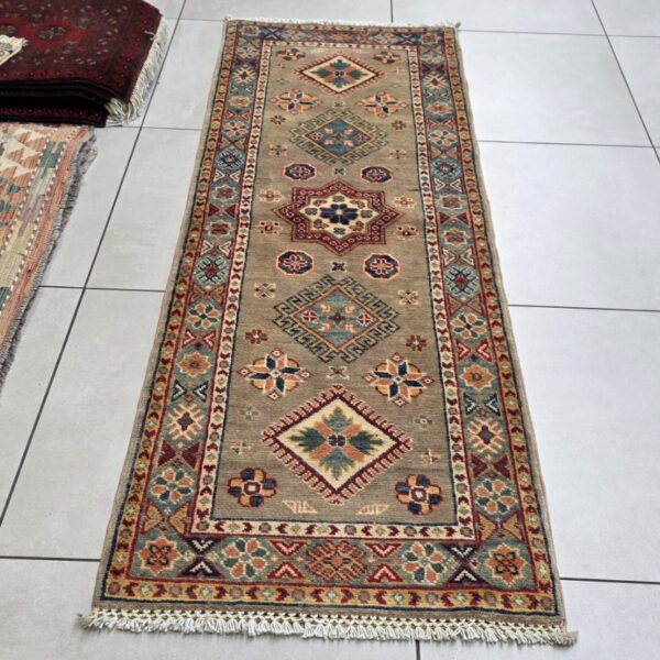 Afghan Kazak Carpet 188cm x 64cm Hand Knotted