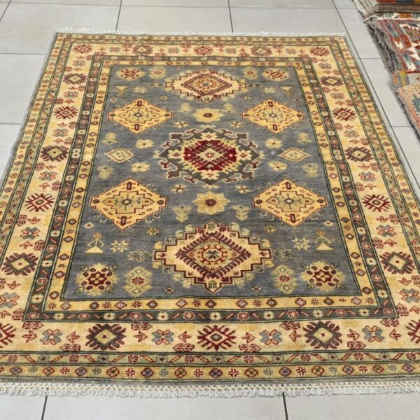 Afghan Kazak Carpet 206cm x 150cm Hand Knotted
