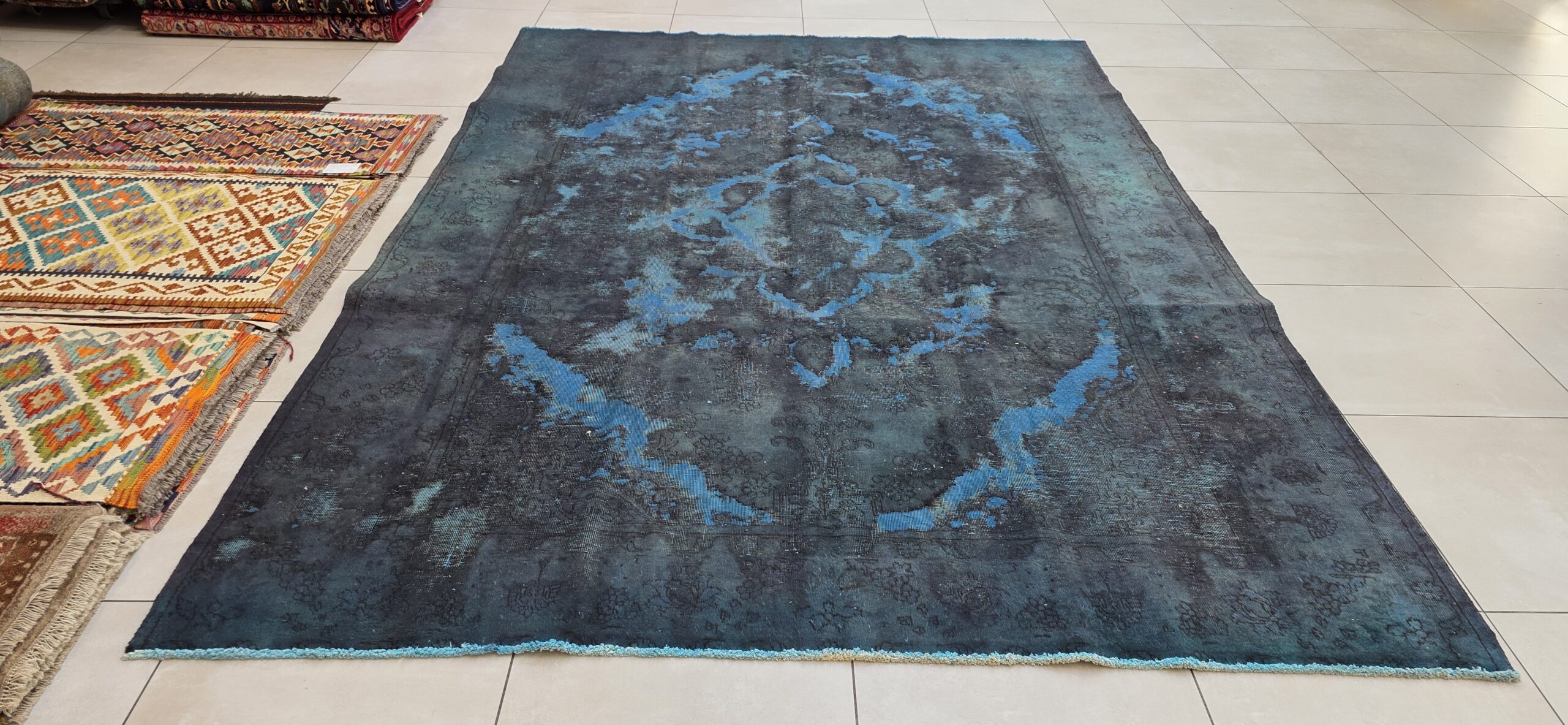 Vintage/Overdye Style Persian Carpet 350cm x 252cm Hand Knotted