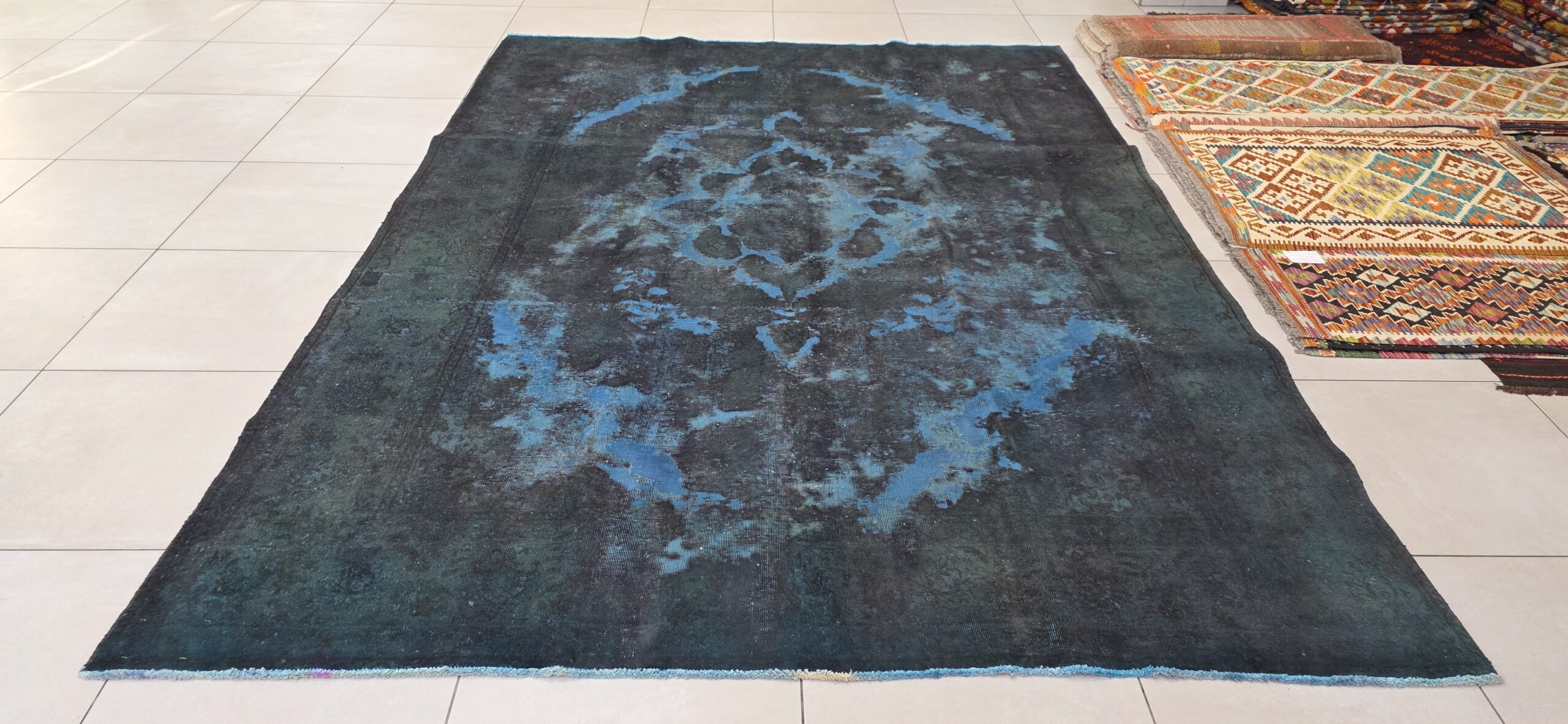 Vintage/Overdye Style Persian Carpet 350cm x 252cm Hand Knotted - Image 5