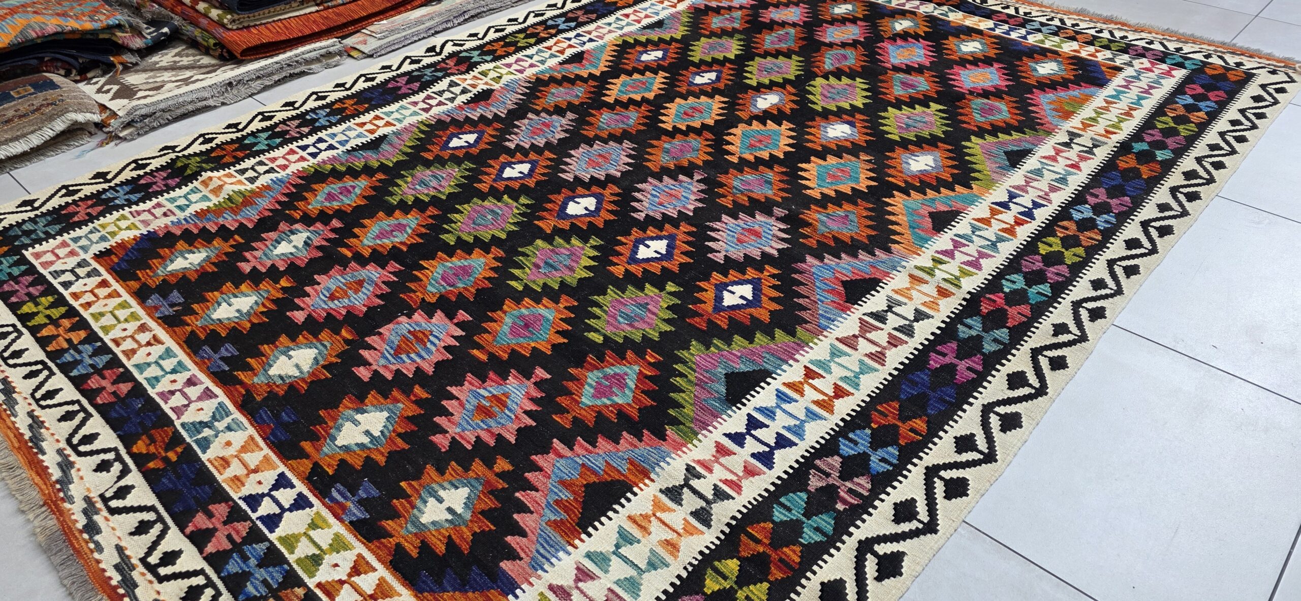 Afghan Chobi Kilim 297cm x 203cm Hand Made - Image 3