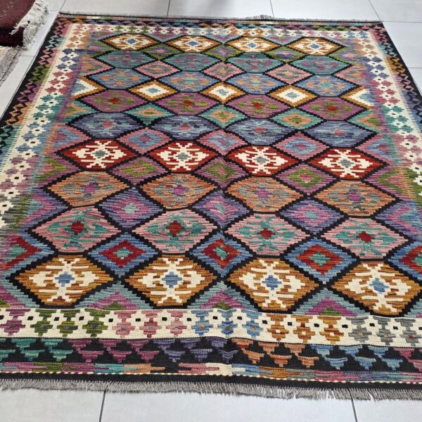 Afghan Chobi Kilim 241cm x 178cm Hand Made