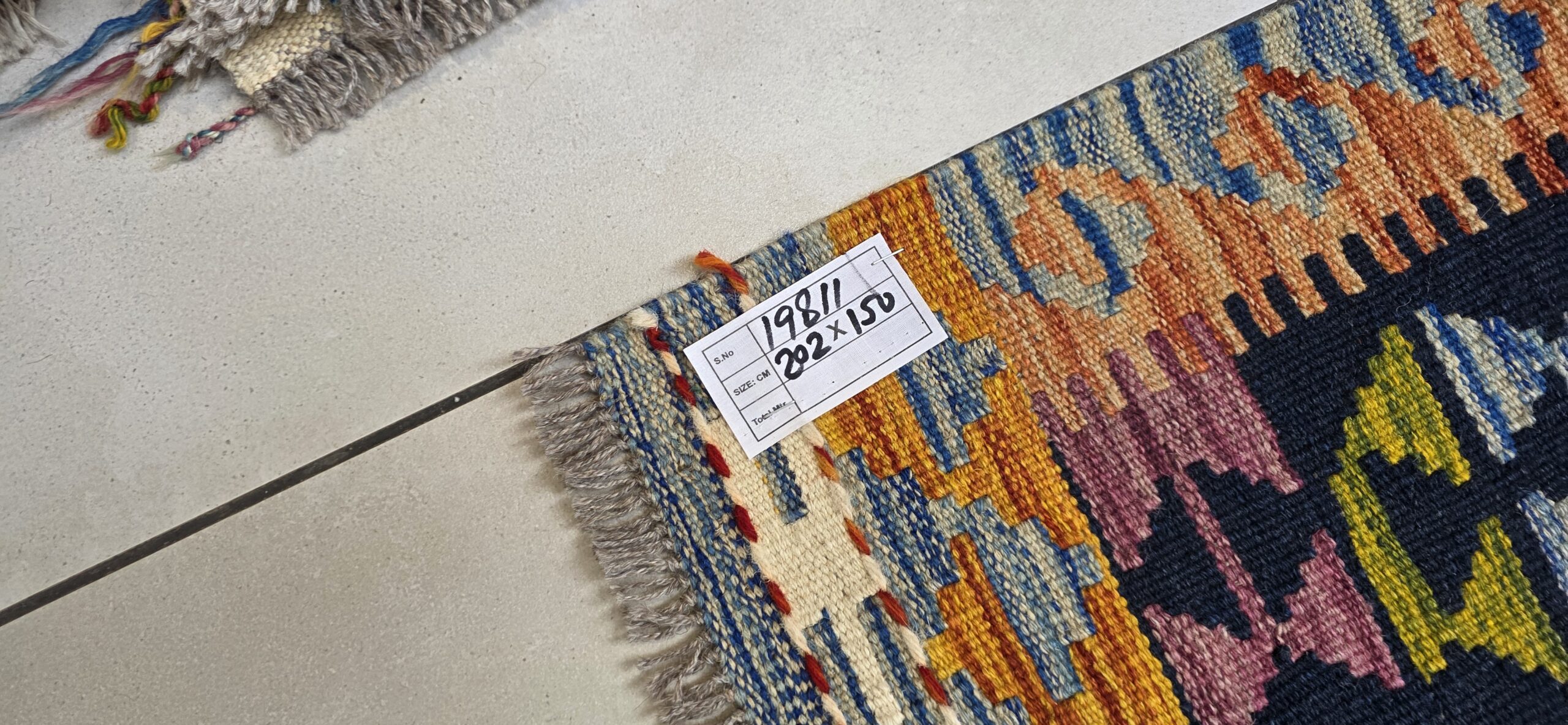 Afghan Chobi Kilim 202cm x 150cm Hand Made - Image 4