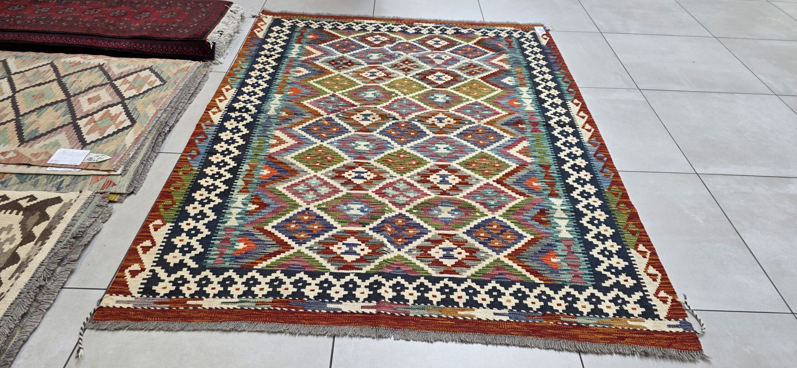Afghan Chobi Kilim 197cm x 150cm Hand Made