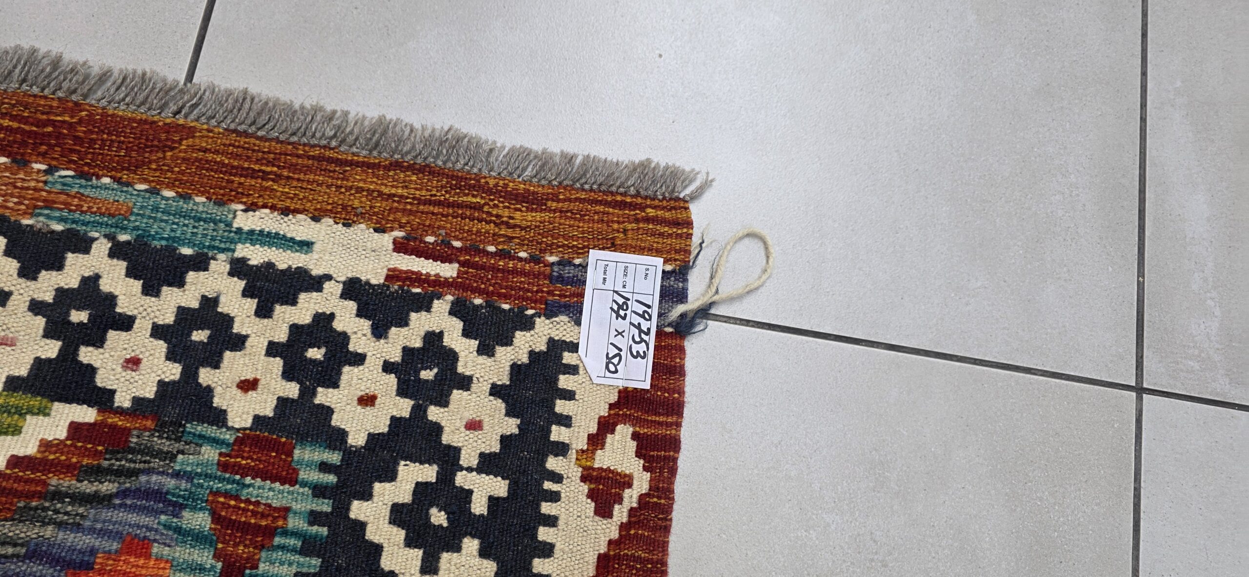 Afghan Chobi Kilim 197cm x 150cm Hand Made - Image 4