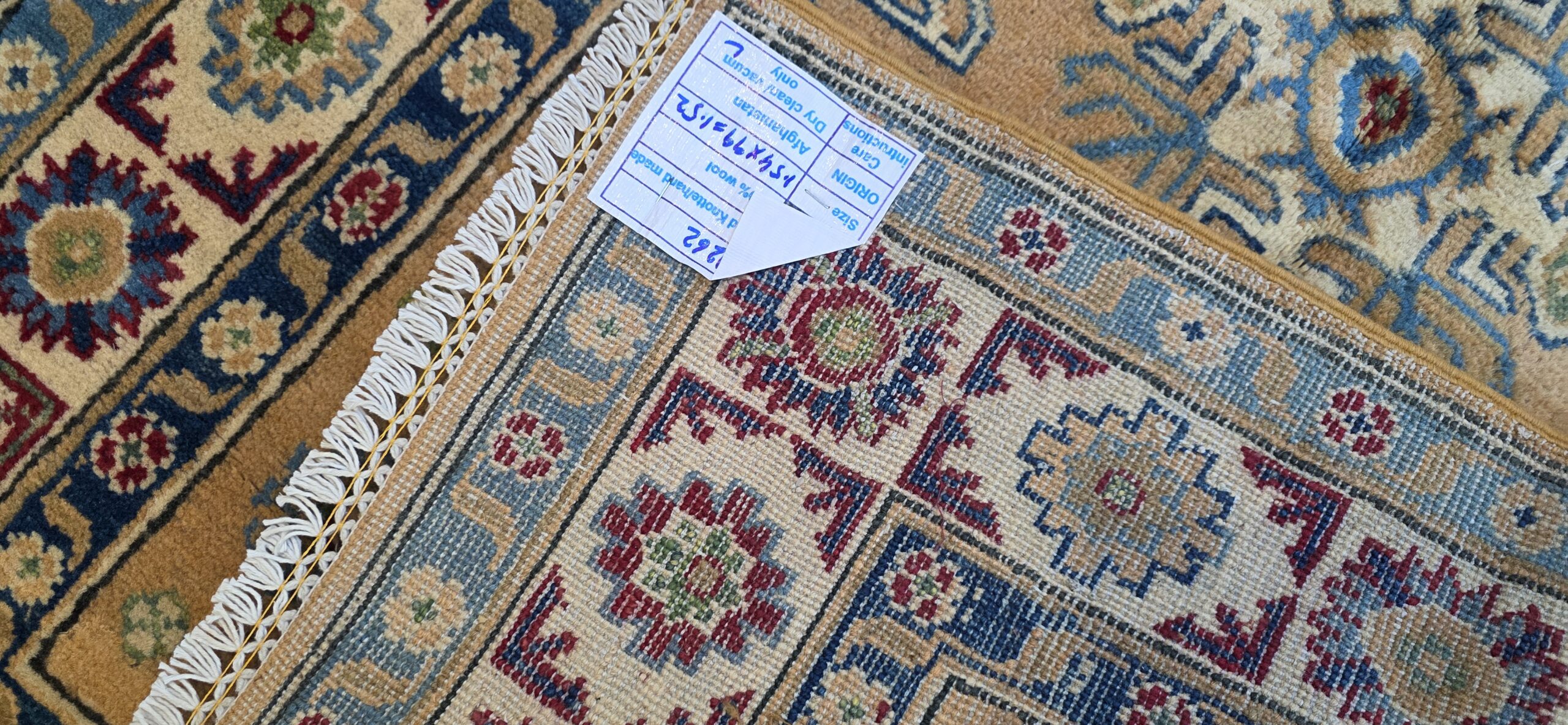 Afghan Kazak Carpet 154cm x 99cm Hand Knotted - Image 5