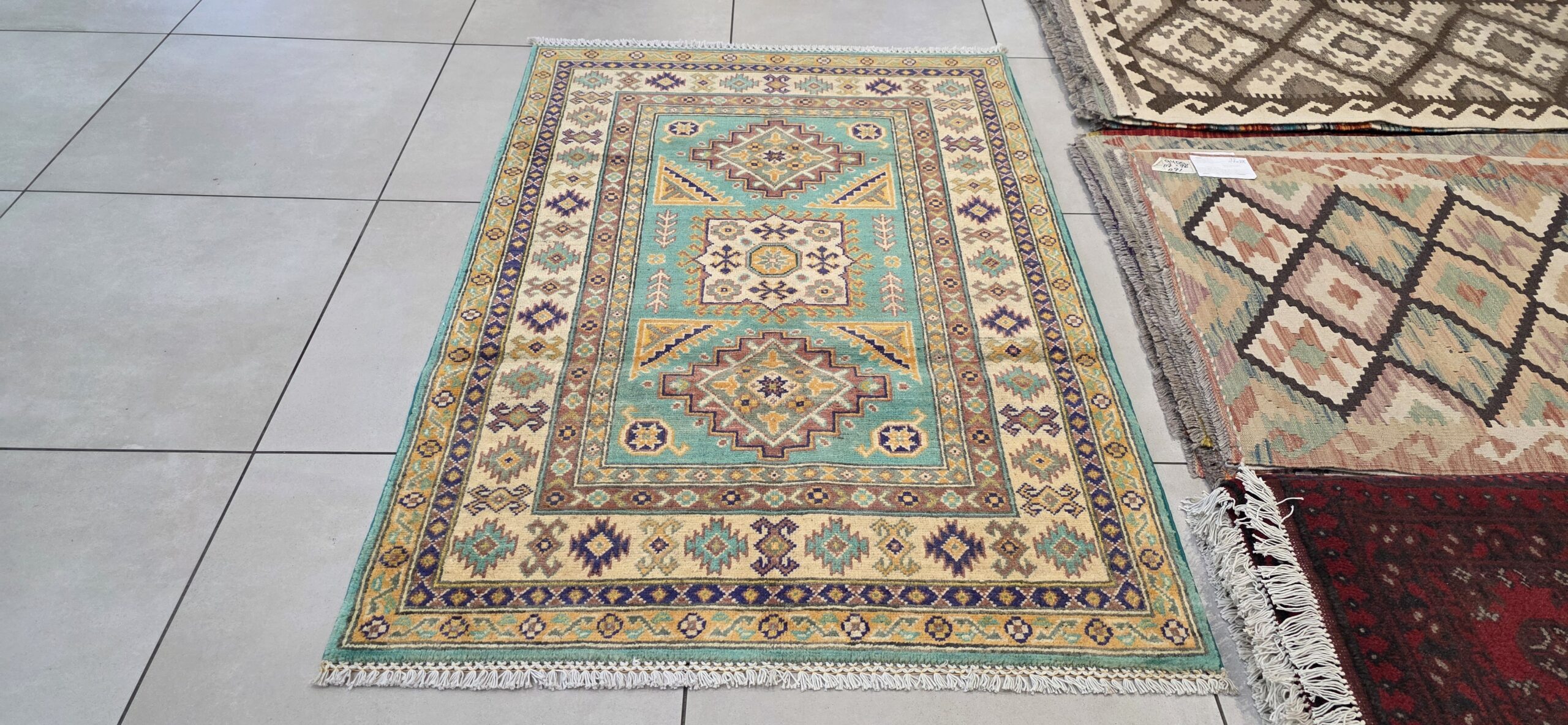Afghan Kazak Carpet 152cm x 103cm Hand Knotted - Image 4