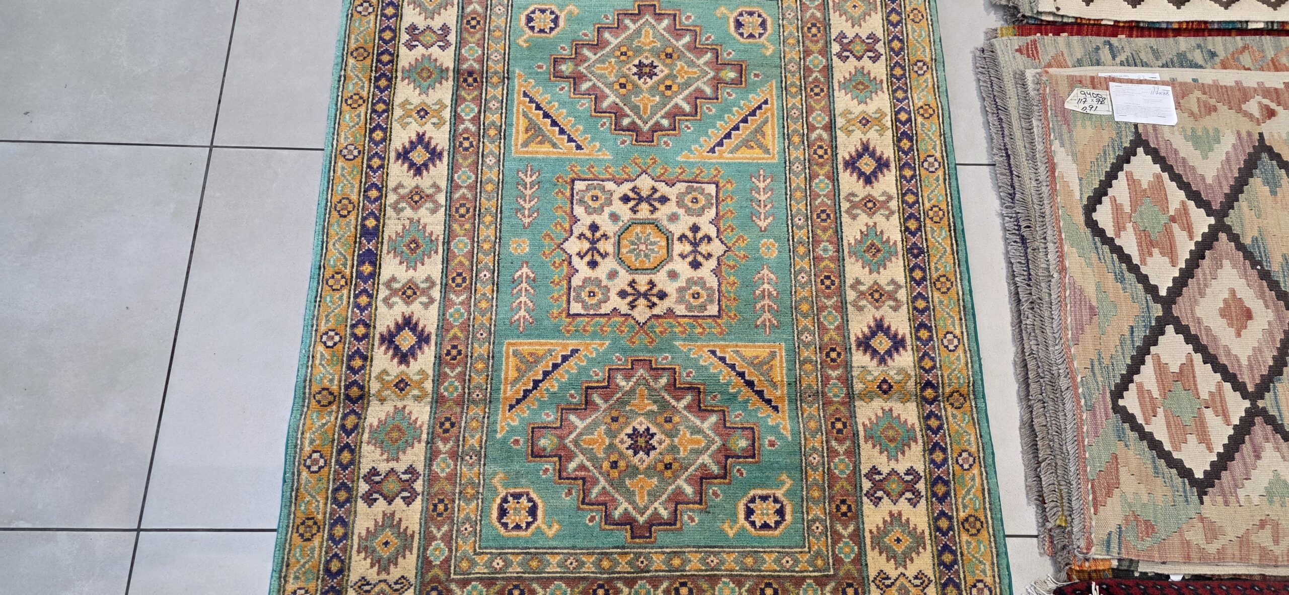 Afghan Kazak Carpet 152cm x 103cm Hand Knotted - Image 2