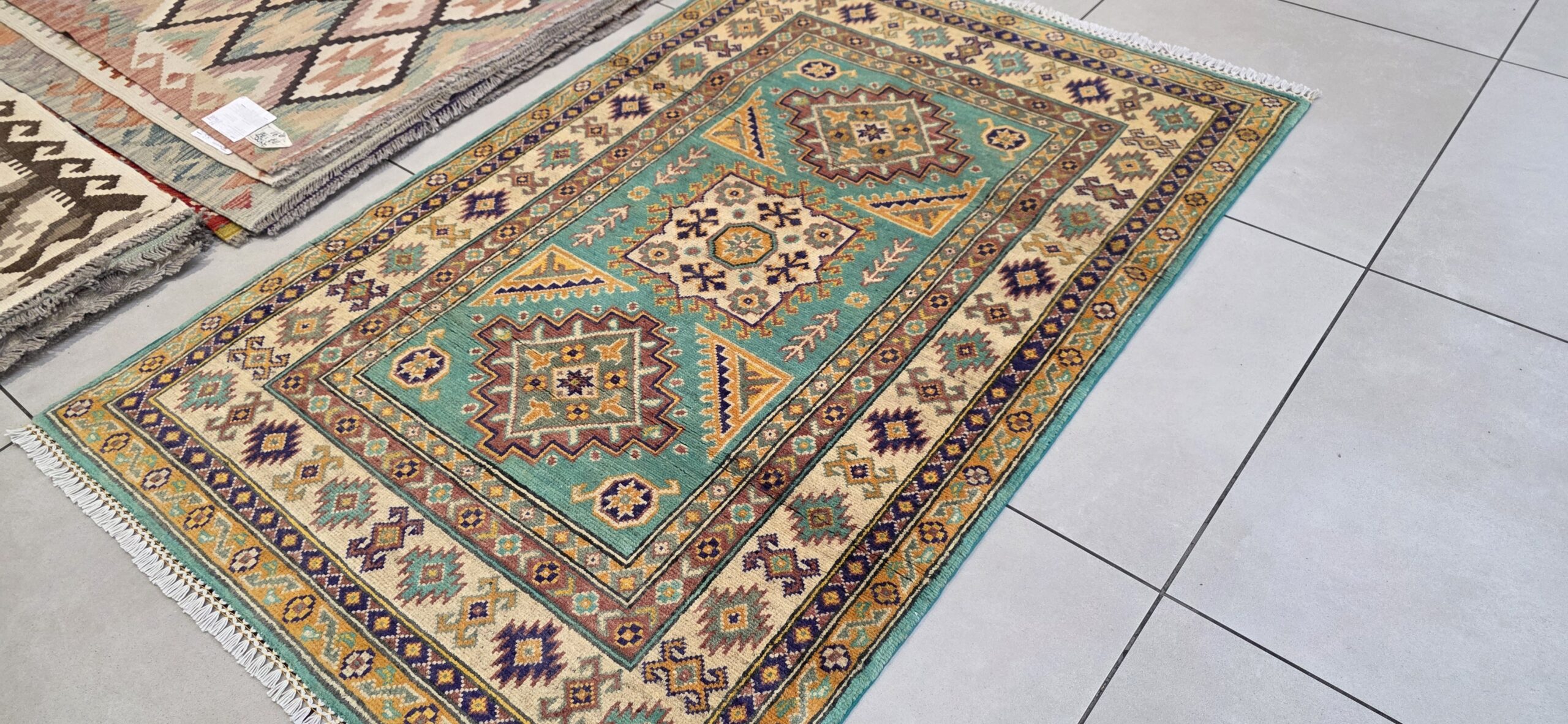 Afghan Kazak Carpet 152cm x 103cm Hand Knotted - Image 3