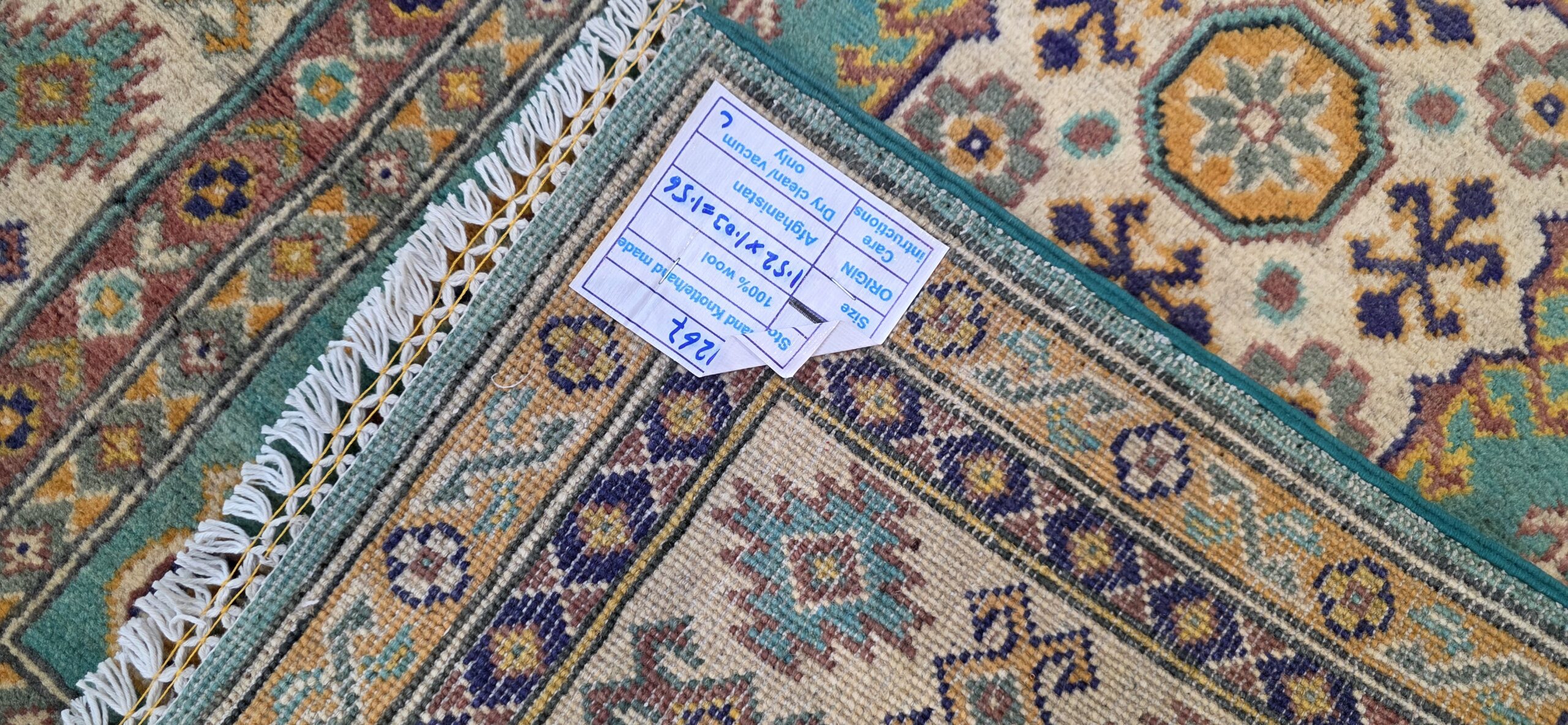 Afghan Kazak Carpet 152cm x 103cm Hand Knotted - Image 5