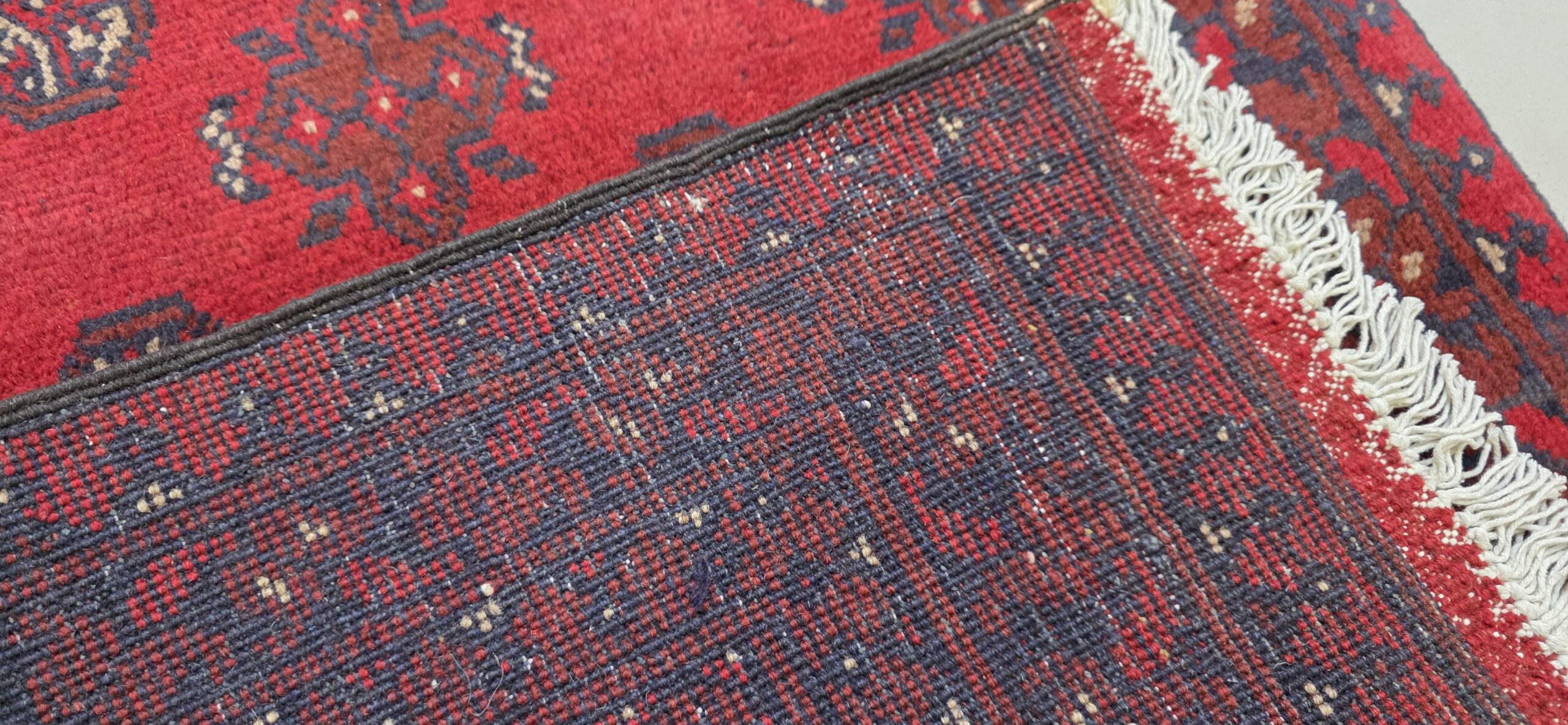 Red Afghan Turkaman 944cm x 78cm Hand Knotted - Image 6