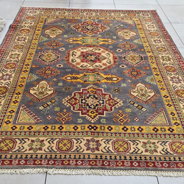 Afghan Kazak Carpet 242cm x 172cm Hand Knotted
