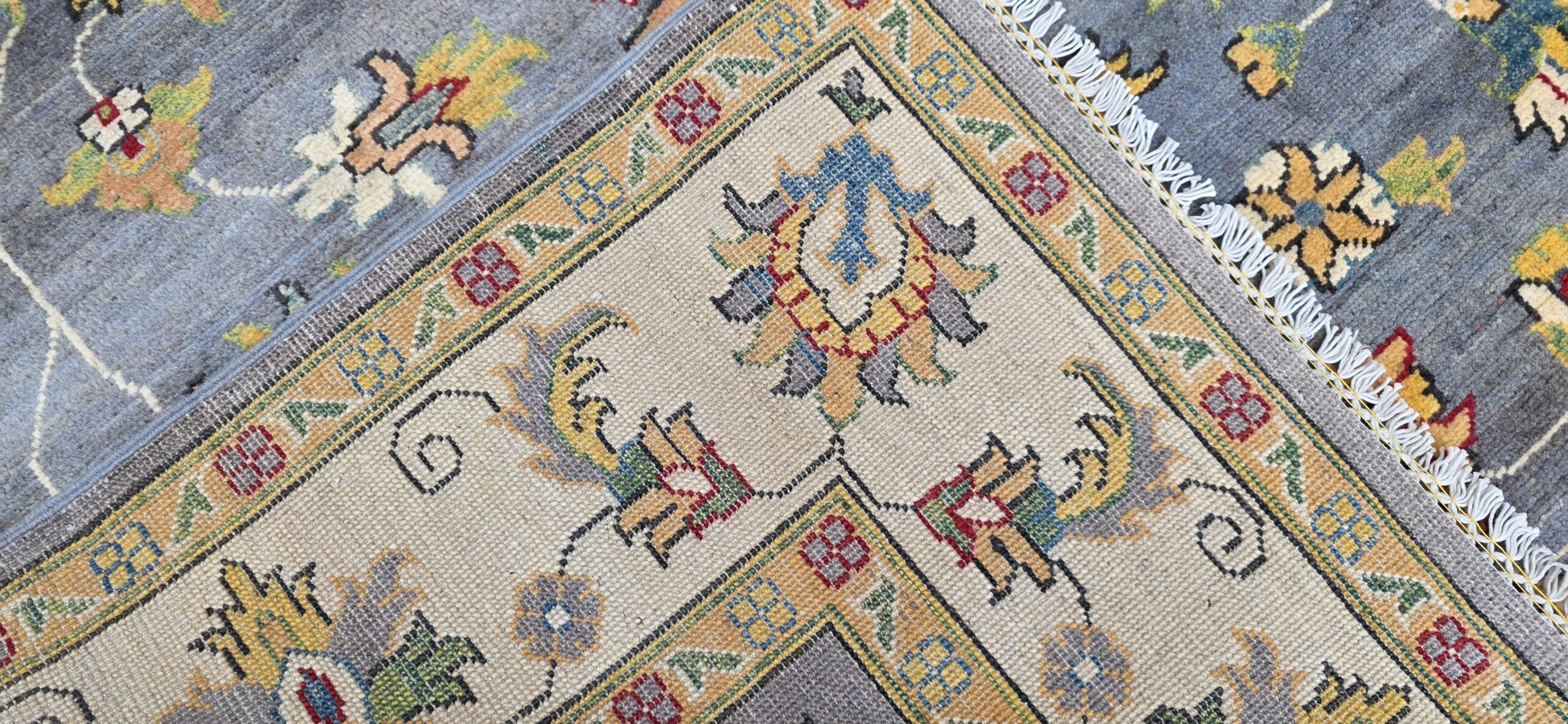 Afghan Chobi Carpet 240cm x 172cm Hand Knotted - Image 6