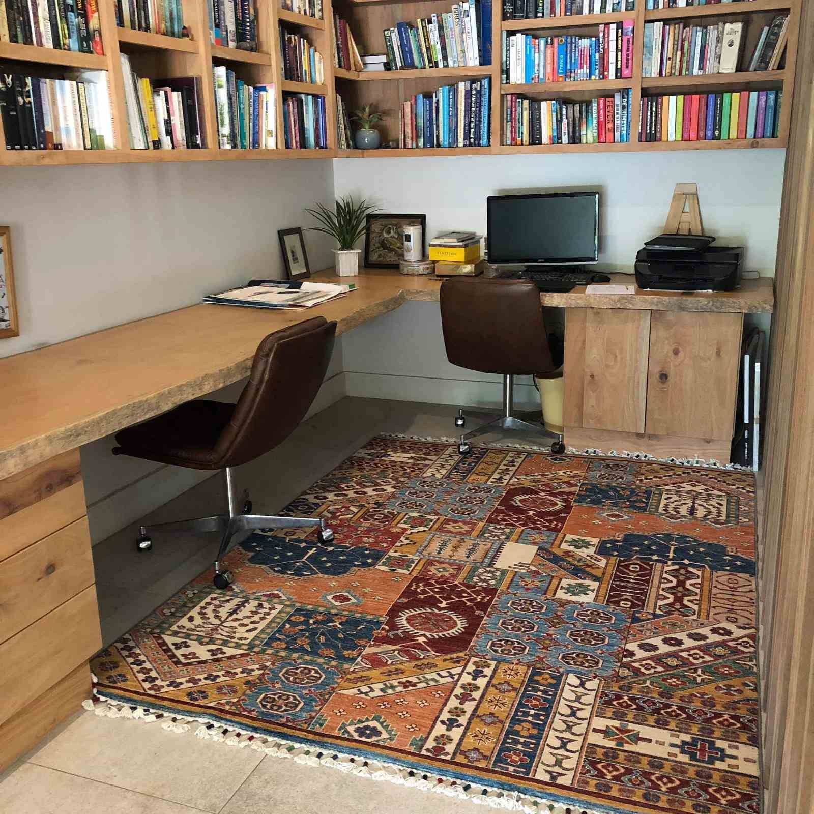 modern patchwork rug